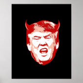 Trump Devil Head - Anti-Trump - Poster (Voorkant)