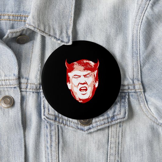 Trump Devil Head - Anti-Trump - Ronde Button 4,0 Cm (In situ)