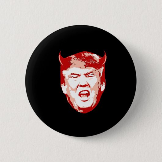 Trump Devil Head - Anti-Trump - Ronde Button 5,7 Cm (Voorkant)