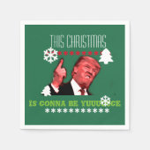 Trump deze kerst wordt een yuuuge servet (Voorkant)
