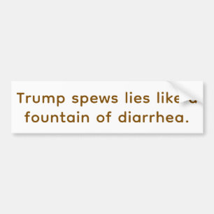 Trump Diarree Lieg Hankamer Artjunkhaus Stripverha Bumpersticker