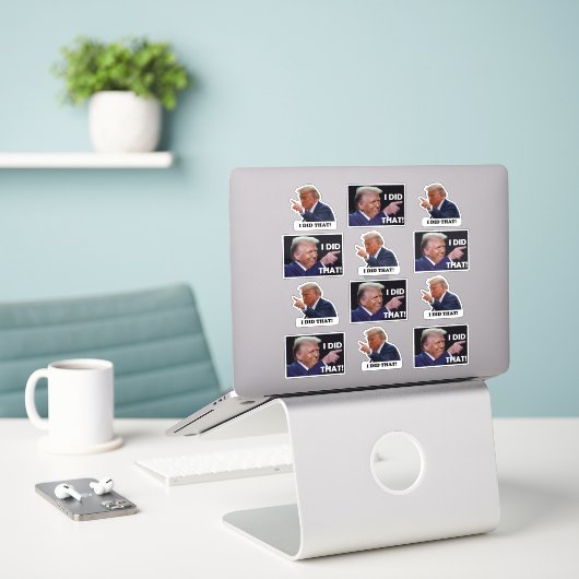 Trump did it 12 sticker sheet (Laptop op bureau)
