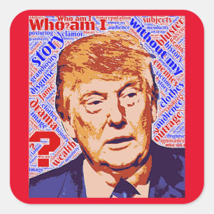 Trump die ik echt vierkant ben vierkante sticker