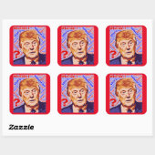 Trump die ik echt vierkant ben vierkante sticker (Vel)