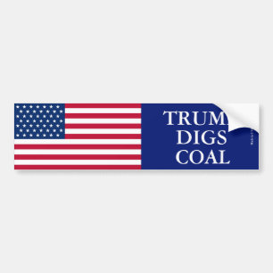 Trump Digs Coal Bumpersticker