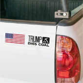 Trump Digs Coal - Trump 2020 Bumpersticker (Op Truck)