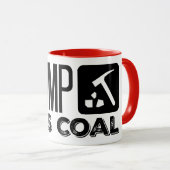 Trump Digs Coal - Trump 2020 Mok (Voorkant rechts)