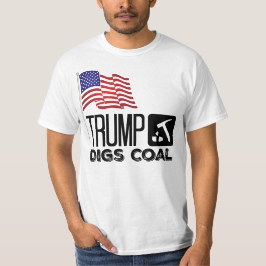 Trump Digs Coal - Trump 2020 T-shirt (Voorkant)