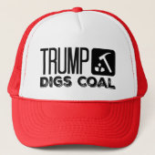 Trump Digs Coal - Trump 2020 Trucker Pet (Voorkant)