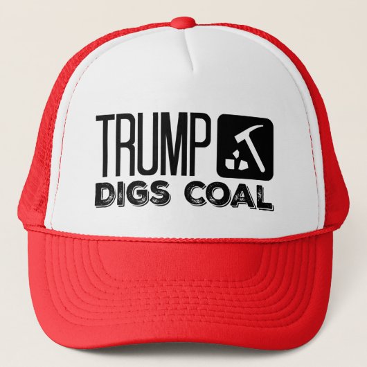 Trump Digs Coal - Trump 2020 Trucker Pet (Voorkant)