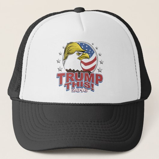 Trump dit 2016 niet zo Bald Eagle Trucker Pet (Voorkant)