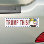 Trump dit niet zo Bald Eagle Bumpersticker (Op auto)