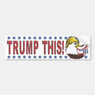 Trump dit niet zo Bald Eagle Bumpersticker