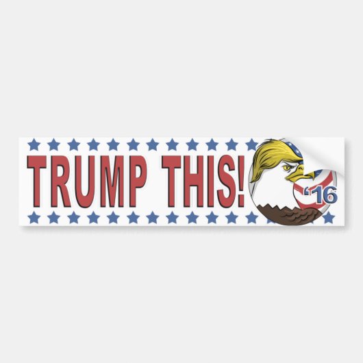 Trump dit niet zo Bald Eagle Bumpersticker (Voorkant)
