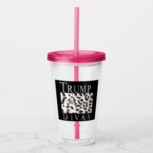 TRUMP DIVAS ACRYL DRINKBEKER (Voorkant)