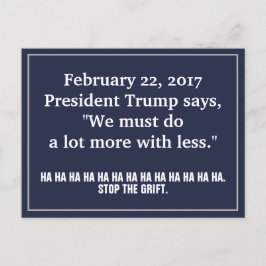 Trump doet meer met minder overheid om de grift te briefkaart