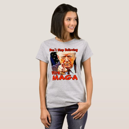 TRUMP_Don houdt niet op te geloven T-shirt (Voorkant volledig)