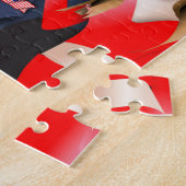 Trump, Donald, Melania, Kerstmis, geschenk, cadeau Legpuzzel (Zijkant)