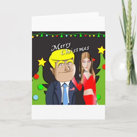 Trump, Donald, Melania, Kerstmis, gift, cadeau, Feestdagen Kaart (Voorkant)