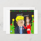 Trump, Donald, Melania, Kerstmis, gift, cadeau, Feestdagenkaart (Voorkant / Achterkant)