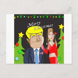 Trump, Donald, Melania, Kerstmis, gift, cadeau, Feestdagenkaart