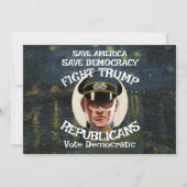 Trump Dood Save the Date Feestje Kaart (Achterkant)