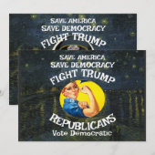 Trump Dood Save the Date Feestje Kaart (Voorkant / Achterkant)