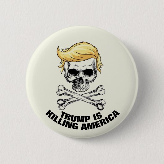 TRUMP doodt AMERIKA Ronde Button 5,7 Cm (Voorkant)