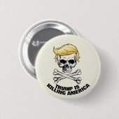 TRUMP doodt AMERIKA Ronde Button 5,7 Cm (Voorkant /achterkant)