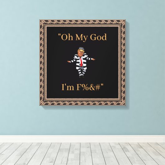 Trump Draag Canvas Print (Insitu (Houten vloer))