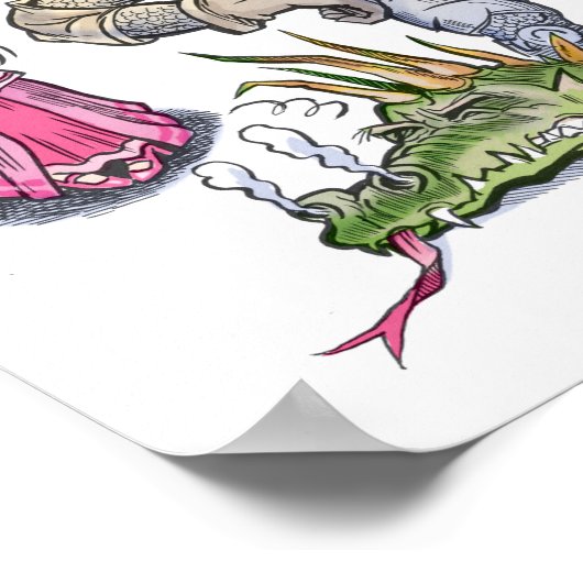 Trump dragon slayer 16 x 12 inch, Poster papier (M (Hoek)