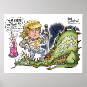 Trump dragon slayer 16 x 12 inch, Poster papier (M