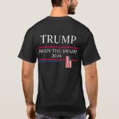 Trump Drain the Swamp 2024 T-shirt (Achterkant)