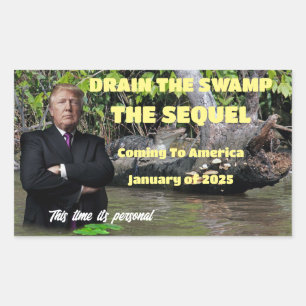 Trump - Drain the Swamp: het vervolg Rechthoekige Sticker