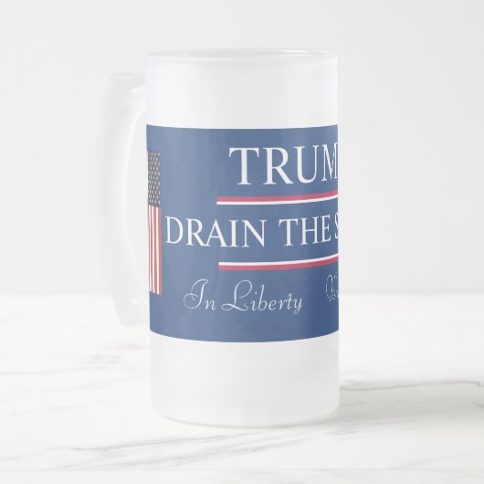 Trump Drain the Swamp. Matglas Bierpul (Voorkant links)