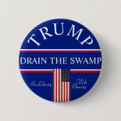 Trump Drain the Swamp Ronde Button 5,7 Cm (Voorkant)