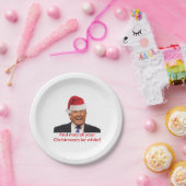 Trump. Dromen over een witte kerst Papieren Bordje (Feest)