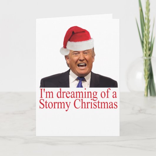 Trump, dromen van een winkelkerst feestdagen kaart (Voorkant)