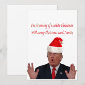 Trump, dromen van een witte kerst feestdagenkaart (Voorkant / Achterkant)