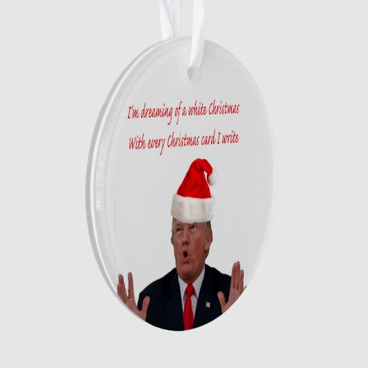 Trump, dromen van een witte kerst ornament (voorkant)