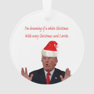 Trump, dromen van een witte kerst ornament