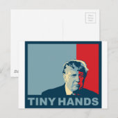 Trump/drumpf: Kleine handen (de kleuren van de Hoo Briefkaart (Voorkant / Achterkant)