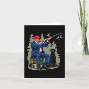 Trump Duck Hunting Donald Trump Old School Camoufl Kaart