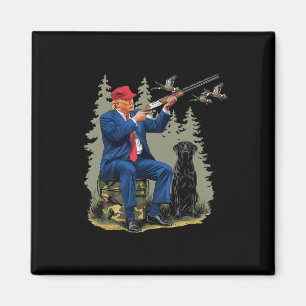 Trump Duck Hunting Donald Trump Old School Camoufl Magneet