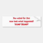 "Trump dumpen!" sticker (Voorkant)