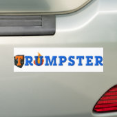 Trump Dumpster Sticker 3 — Blue, White (Op auto)