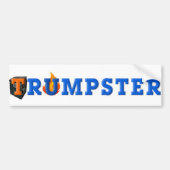 Trump Dumpster Sticker 3 — Blue, White (Voorkant)