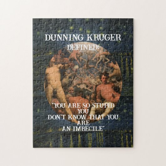 Trump Dunning Kruger: Domme mensen Republikeinen Legpuzzel (Verticaal)