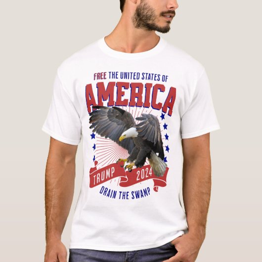 Trump Eagle 2024 Vrijheid T-shirt (Voorkant)