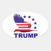 Trump eagle ovale sticker (Voorkant)